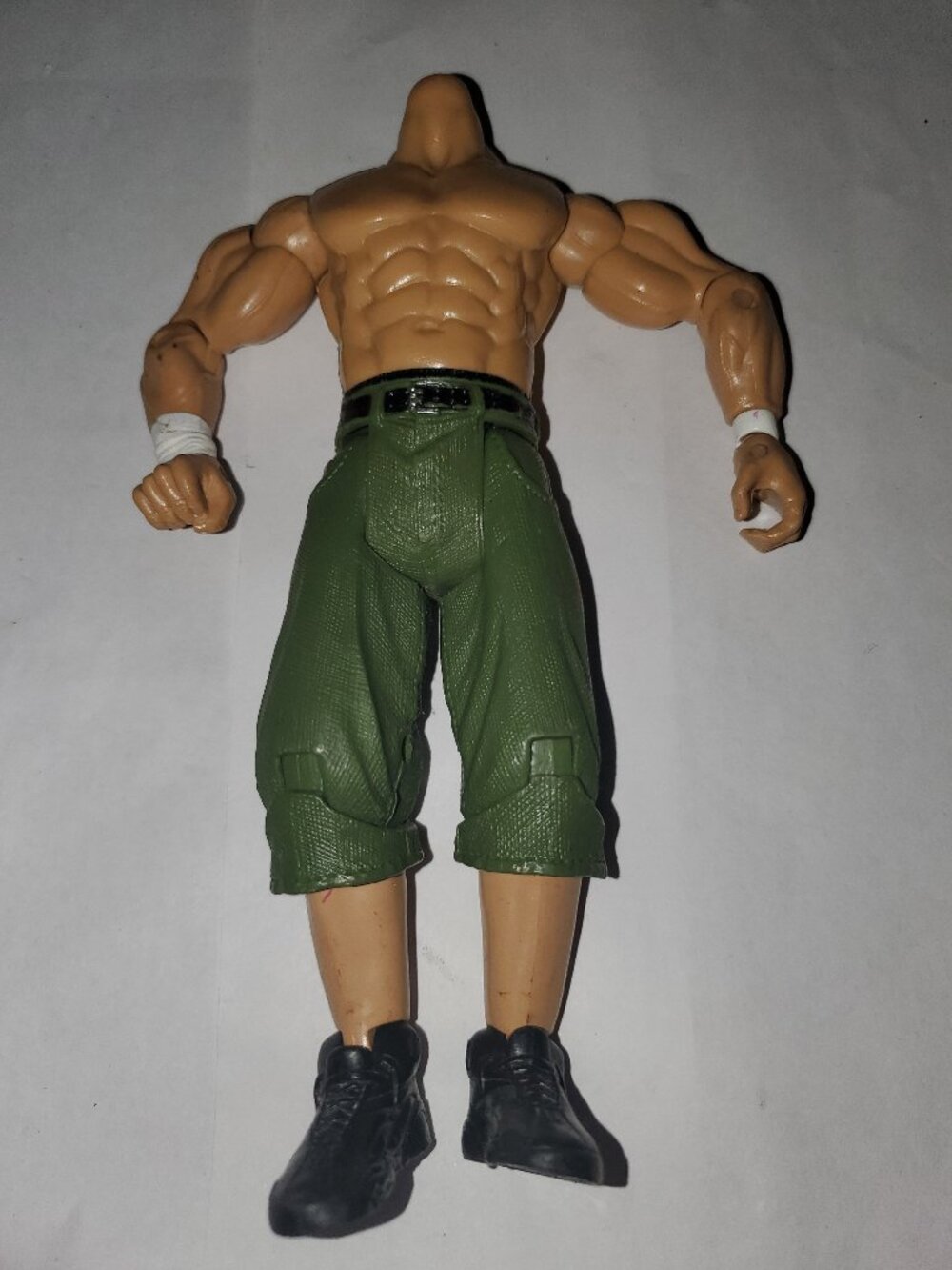 USED VINTAGE WWE WWW 2003 JOHN CENA MISSING HEAD WRESTLER ACTION FIGURE